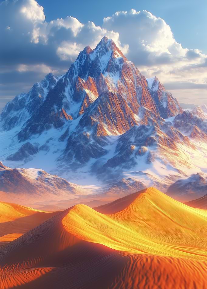 Snowy Mountain Desert
