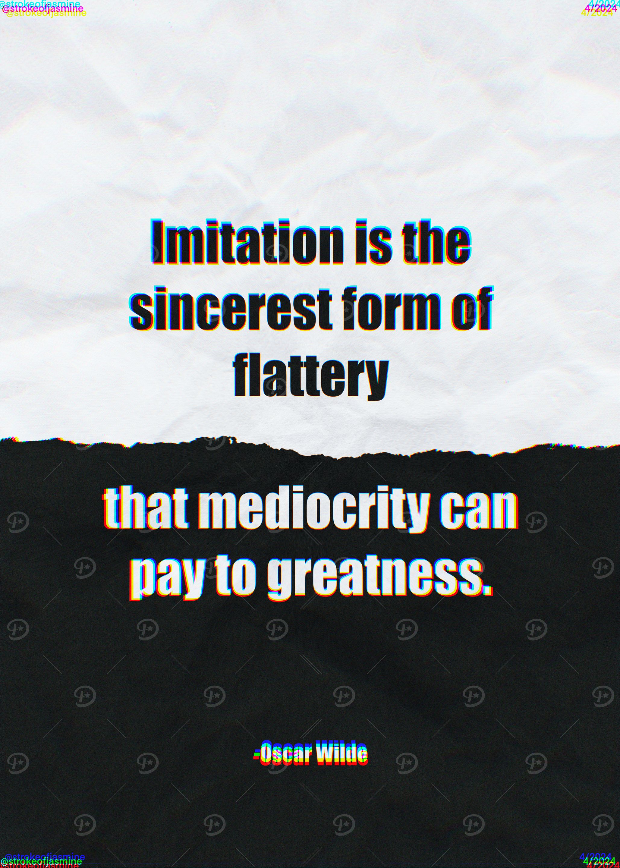 Oscar Wilde Quote Poster