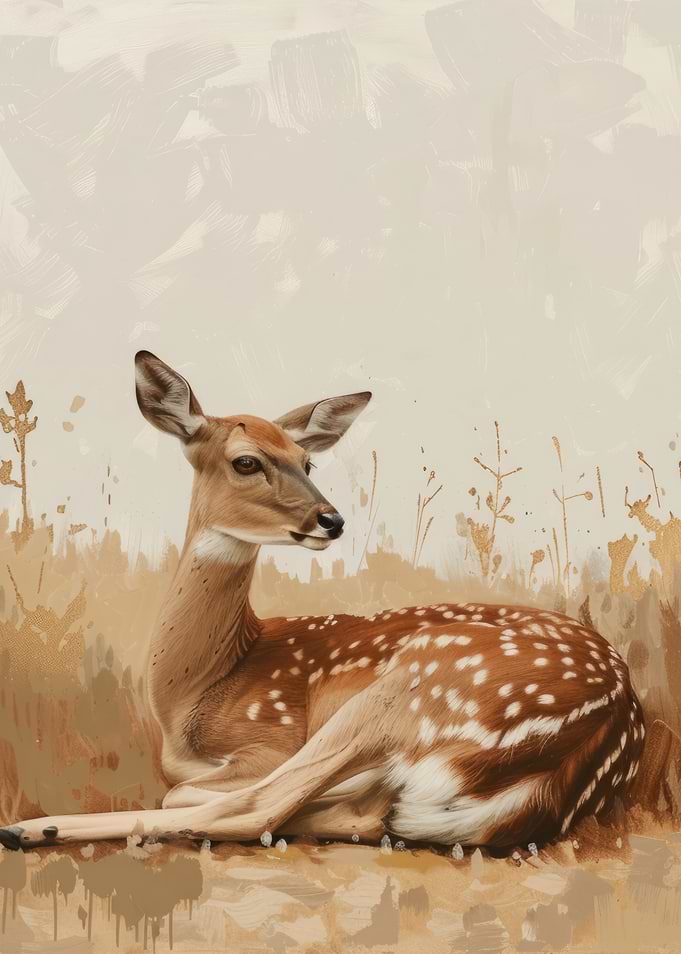 Fawn in Golden Field