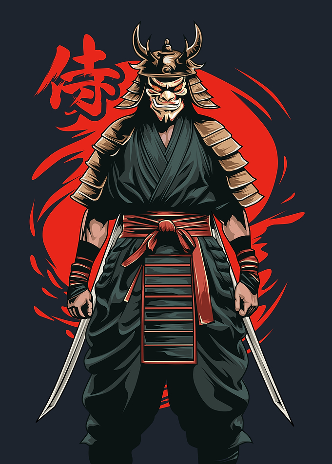 Samurai Warrior Illustration