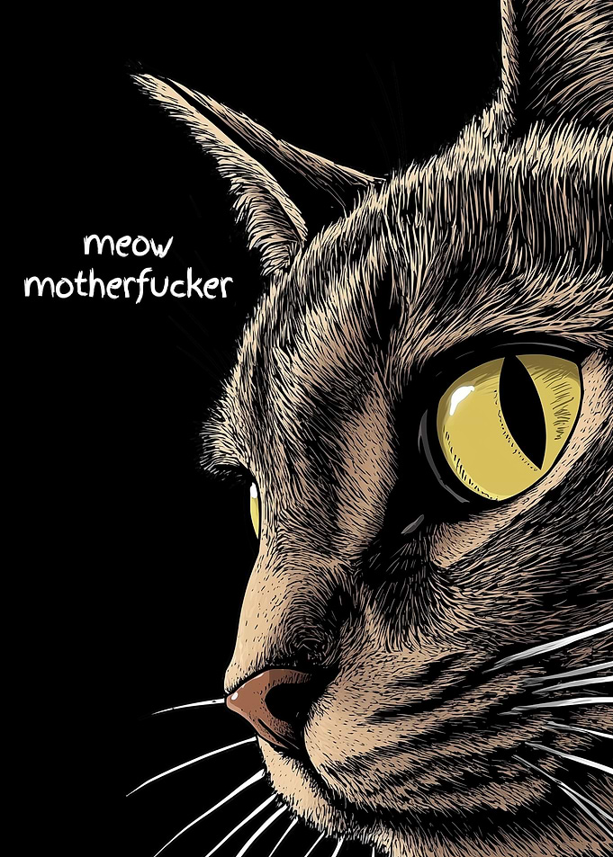 Cat Meow Motherfucker Hilarious Funny Kitten