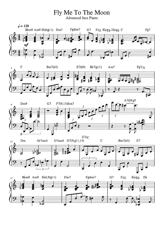 Fly Me To The Moon Sheet Music