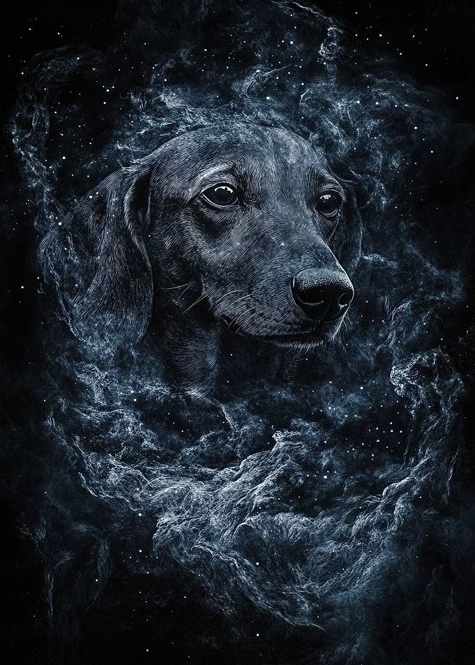 Dog in Space Dachshund Nebula