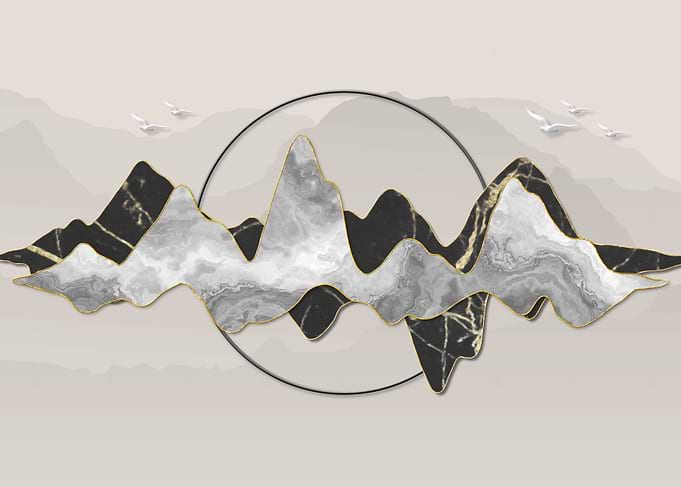 Abstract Mountain Art