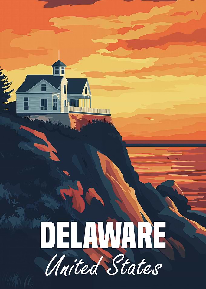 Delaware Coast Sunset Poster