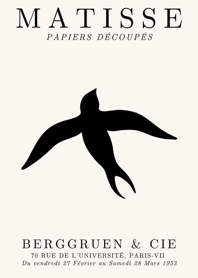 Matisse Bird Cutout Poster