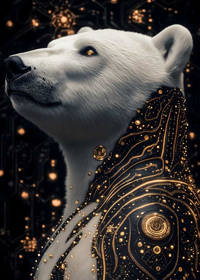 Cybernetic Polar Bear Animal