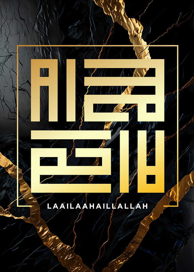 la ilaahaillallah calligraphy