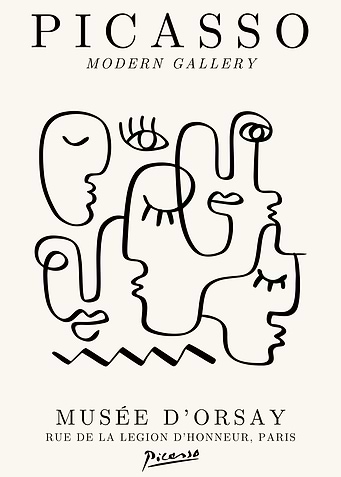 Picasso Line Art Print