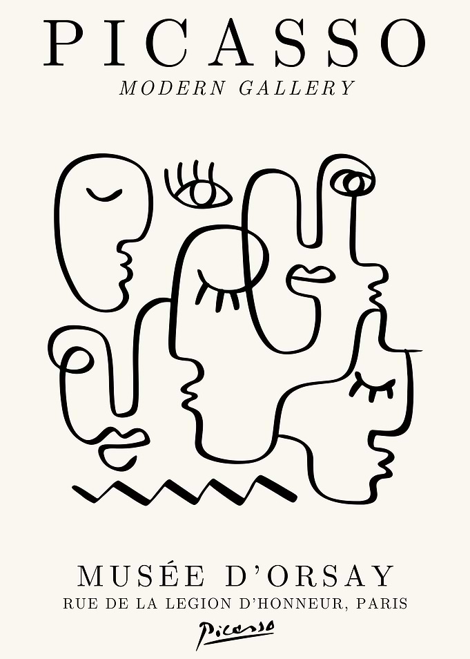 Picasso Line Art Print