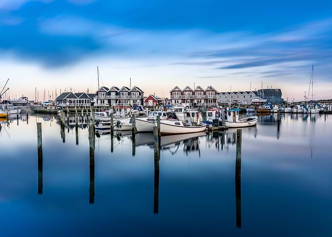 Harbor Reflection at Dusk