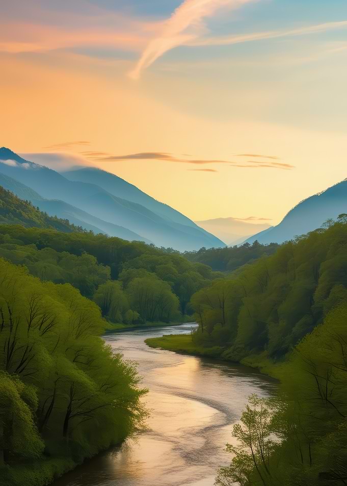 River Valley Sunset