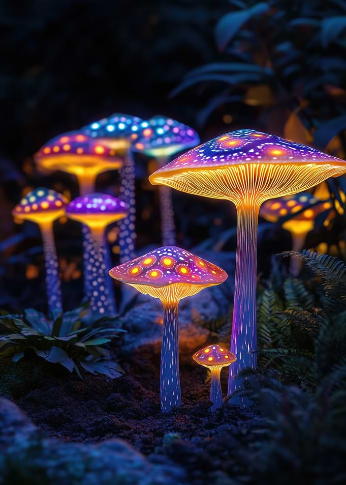 Glowing Mushroom Forest