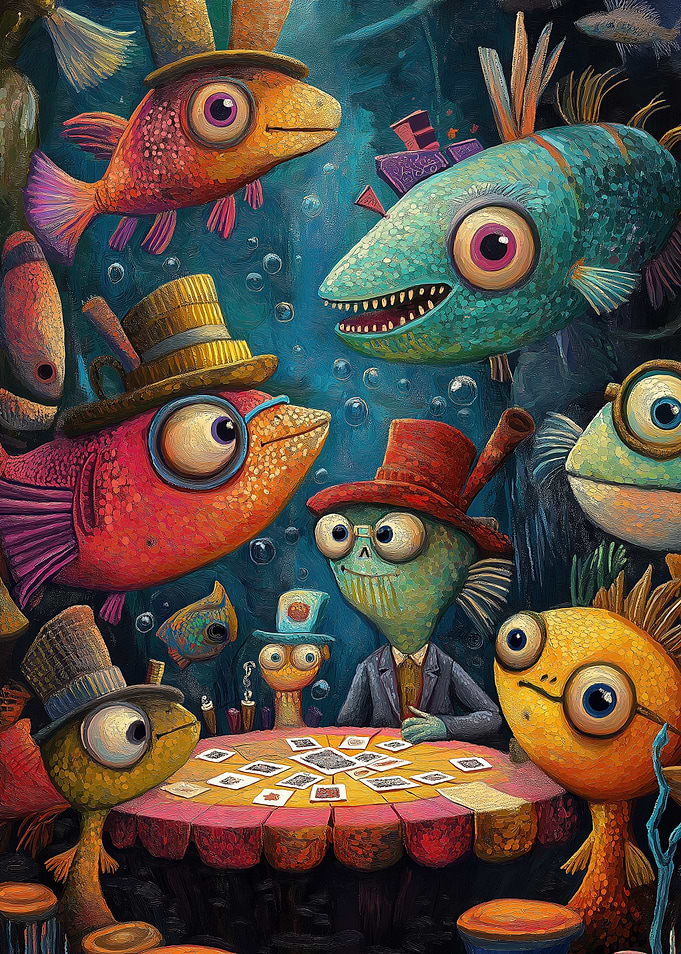 Fish Playing Cards