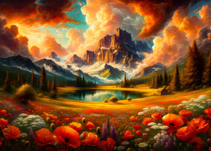 Mountain Meadow Sunset