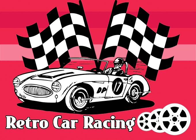 Retro Car Racing Poster