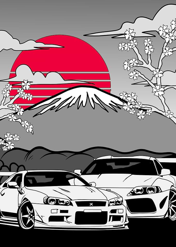 Japanese Skyline & Supra