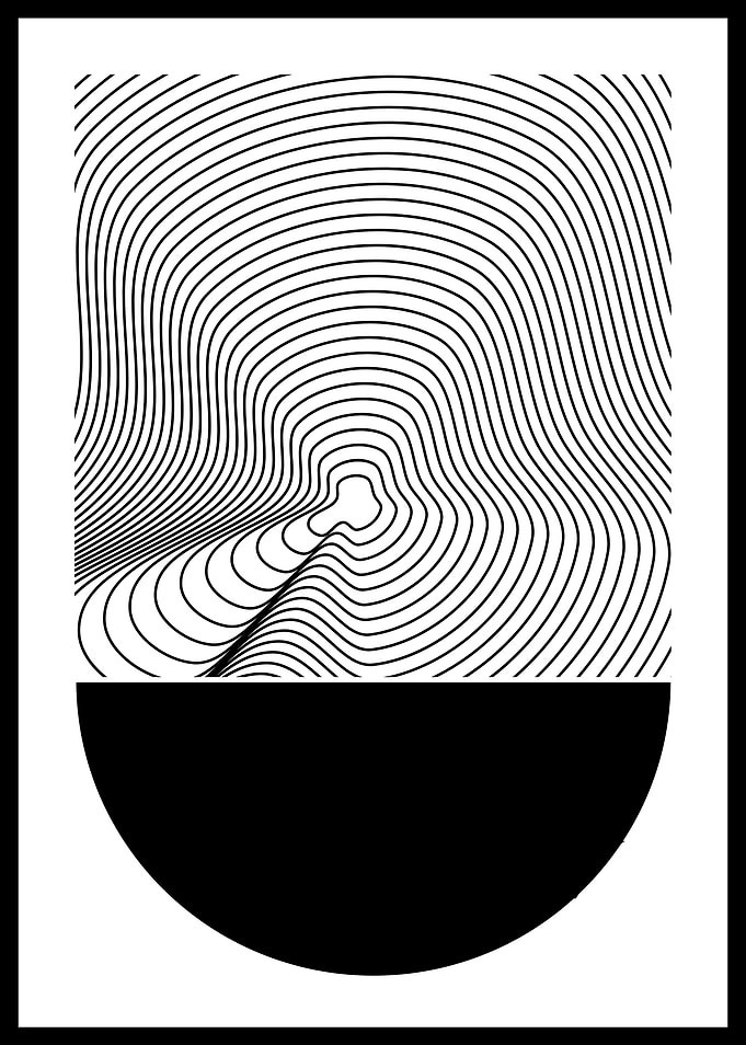 Abstract Line Art Print