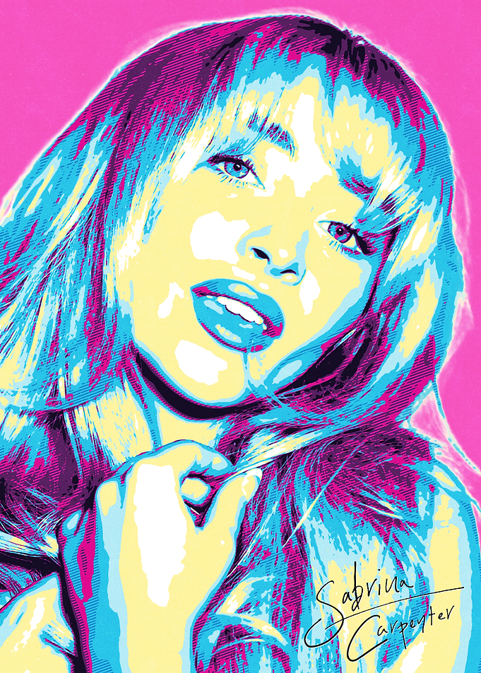 Sabrina Carpenter Pop Art Portrait