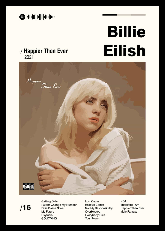 Billie Eilish Happier Than Ever Album Cover