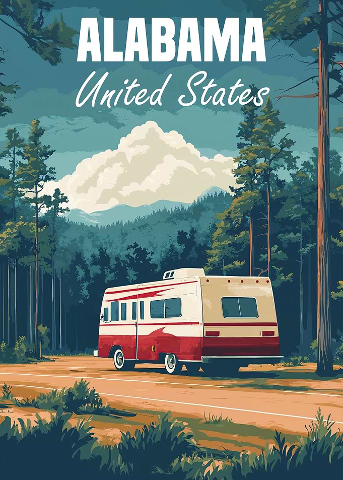Alabama Travel Poster