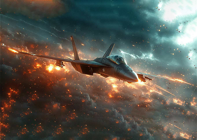 Fighter Jet in Combat