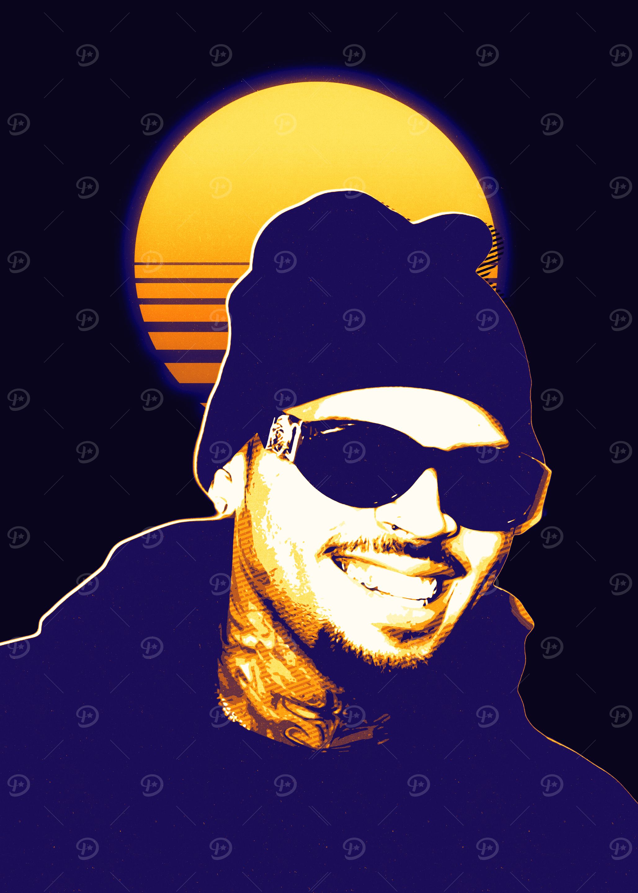 Chris Brown Retro Portrait