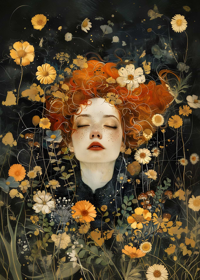 Woman in Flowers