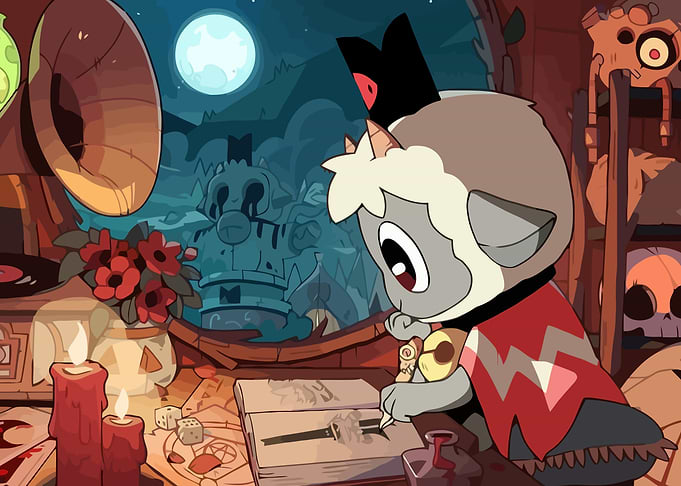 Cute Cartoon Character Writing