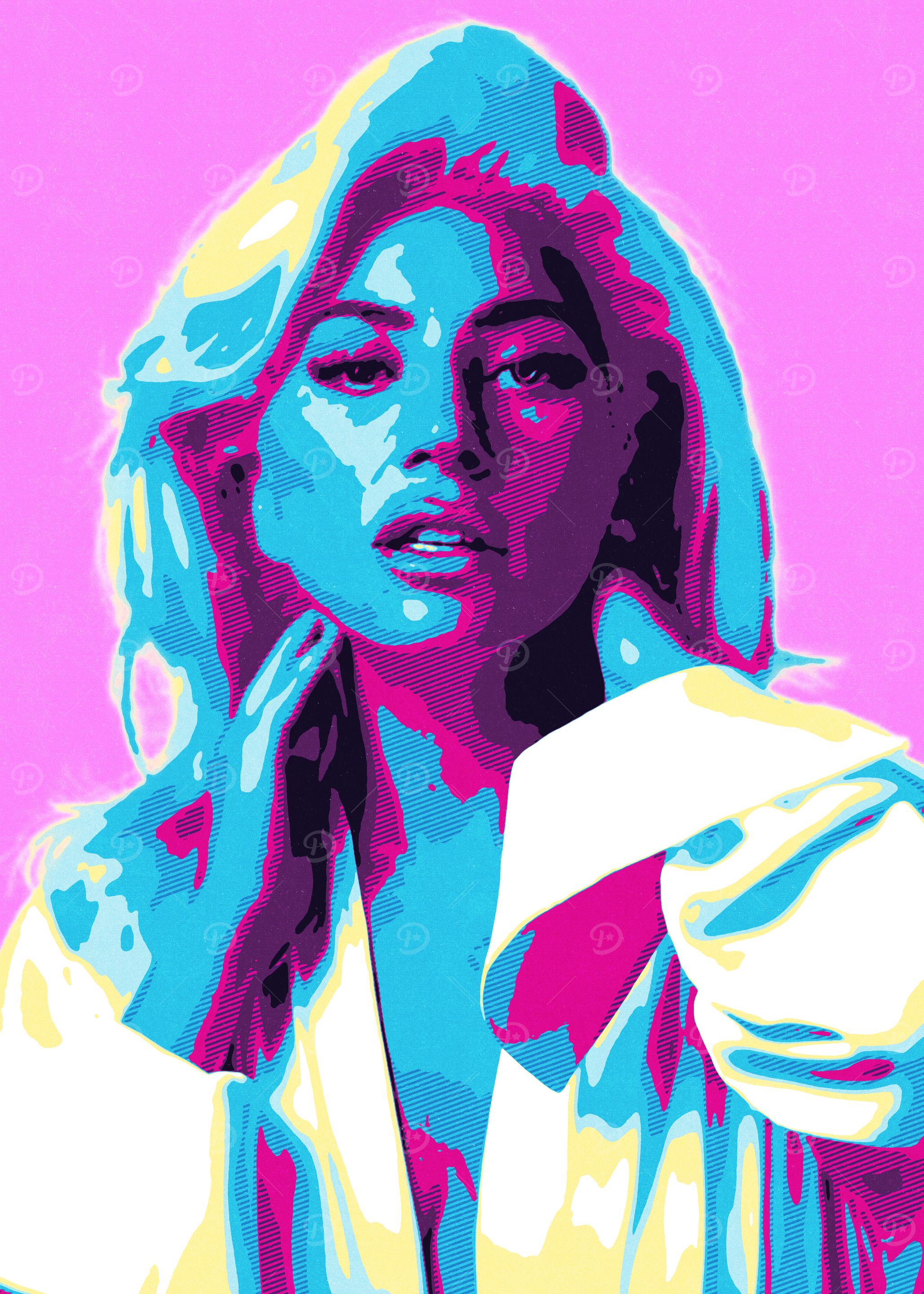 Lady Gaga Retro Art Portrait