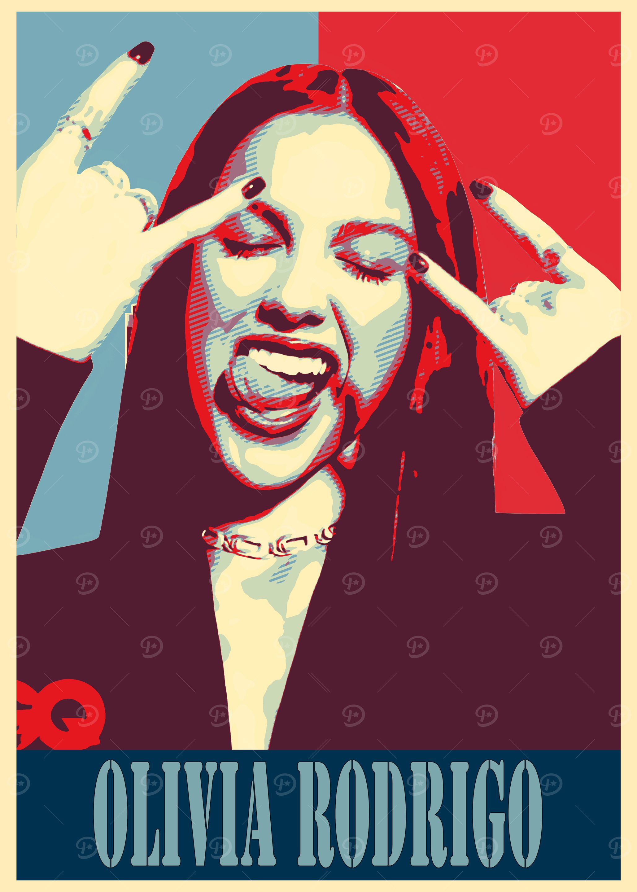 Olivia Rodrigo Pop Art Poster