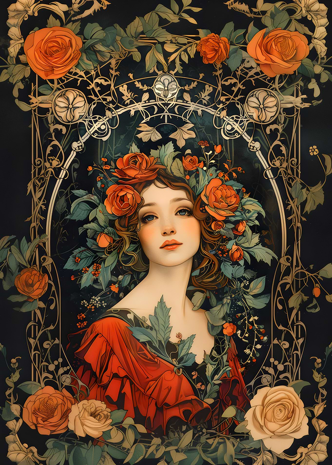 Woman With Roses