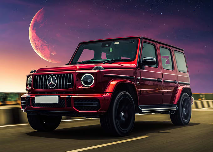Red Mercedes G-Wagon