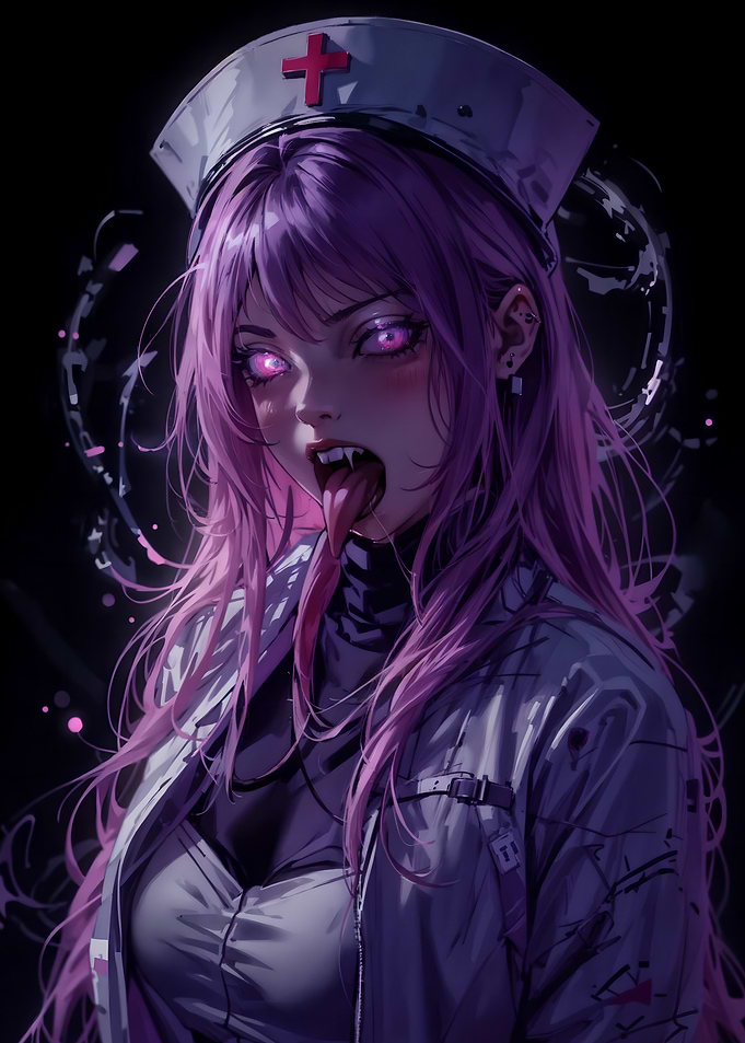 Nurse with Pink Hair