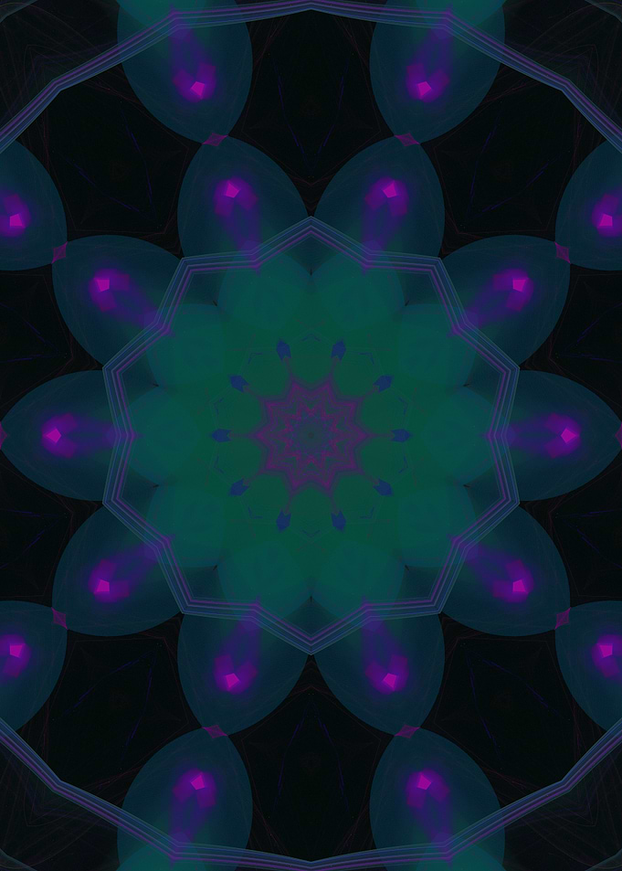 Ghostly Teal Flower