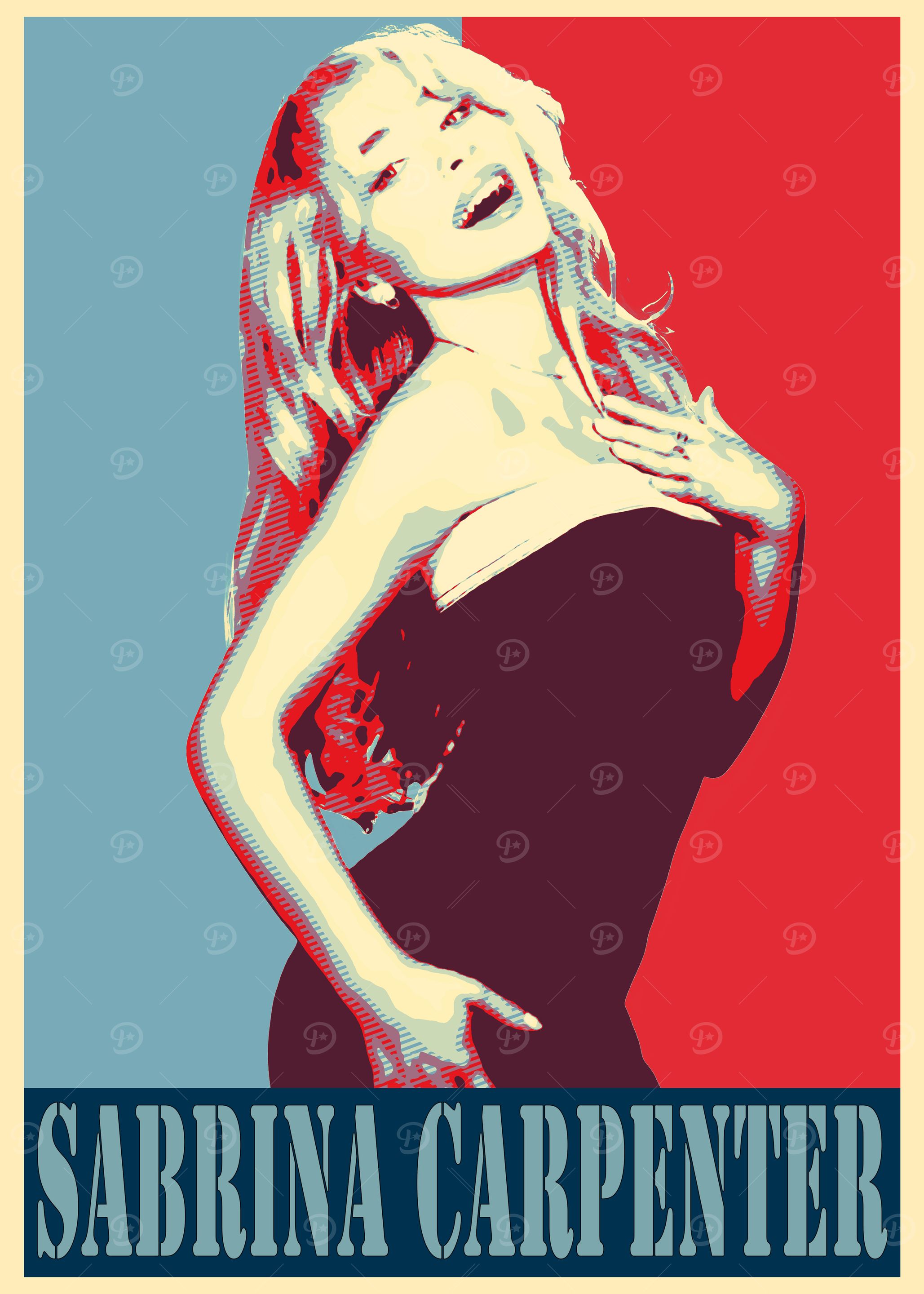 Sabrina Carpenter Pop Art Poster