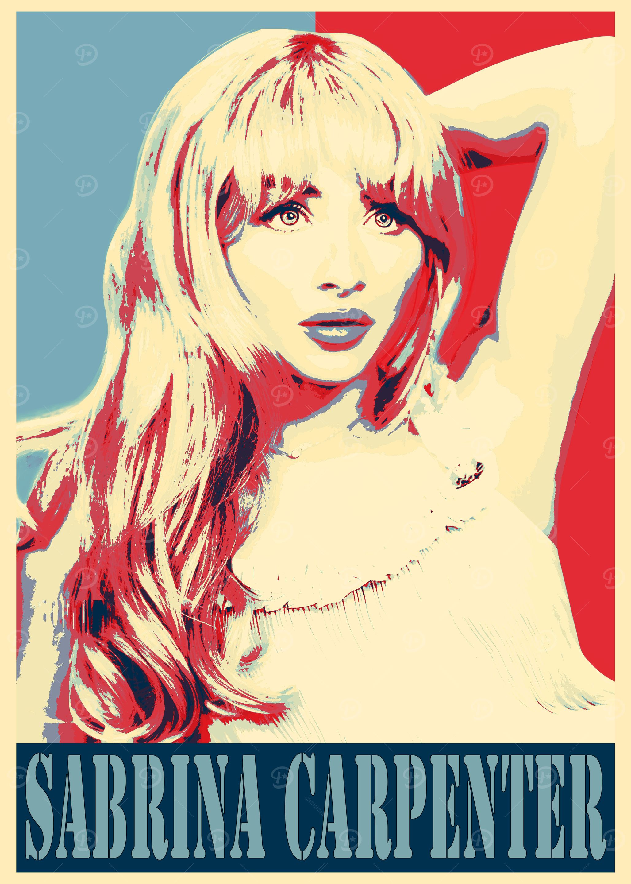Sabrina Carpenter Pop Art Poster