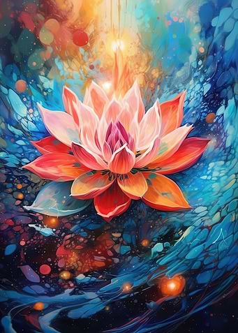 Cosmic Lotus Bloom