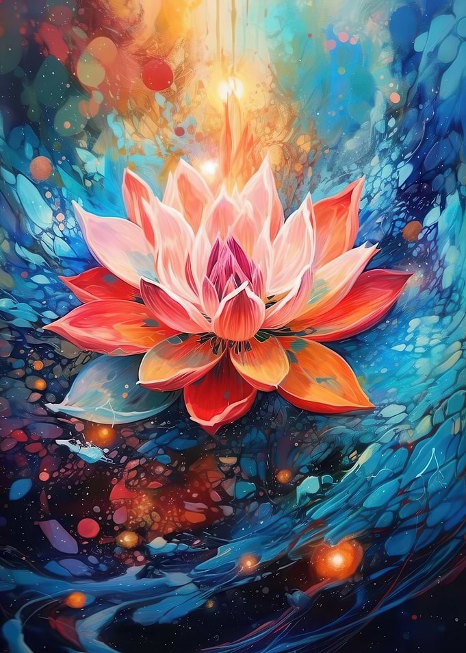 Cosmic Lotus Bloom