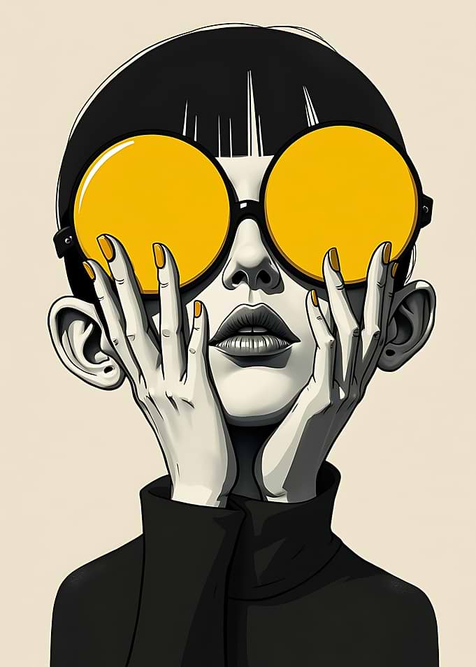 Woman in Yellow Sunglasses