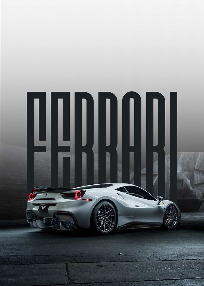 White Ferrari 488