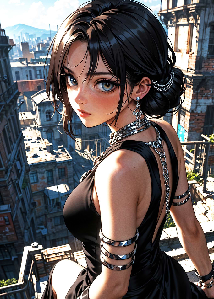 Urban Grace: Shadowed Elegance