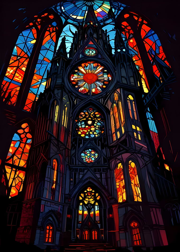 Gothic Cathedral Stained Glass