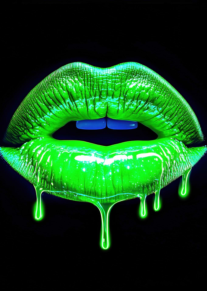 Neon Green Lips