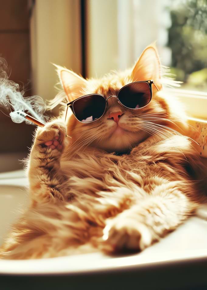 Cool Cat with Sunglasses