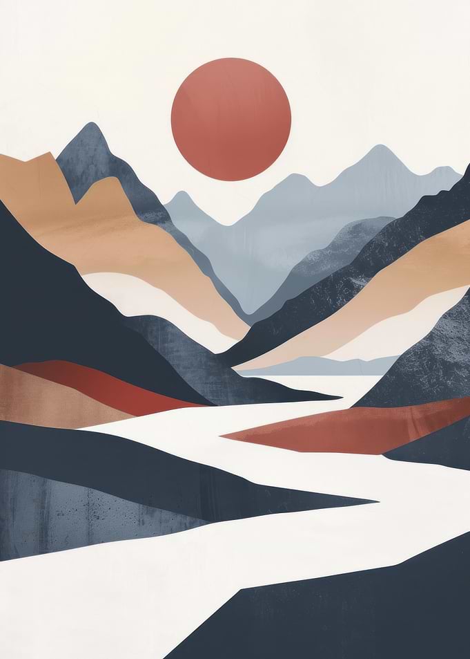 Abstract Mountain Landscape