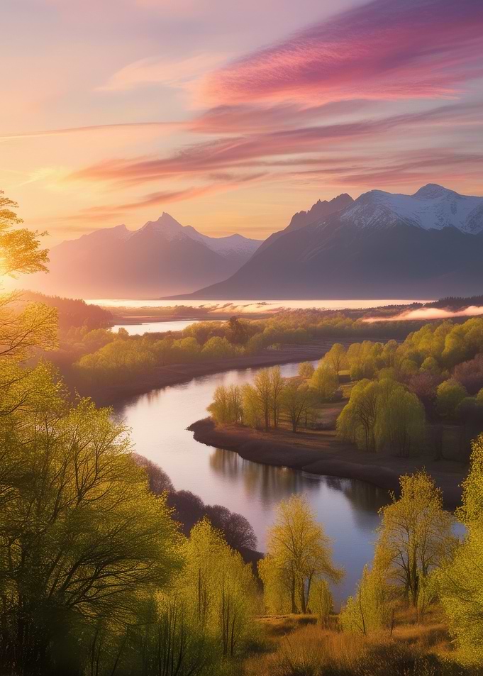 Sunrise River Landscape