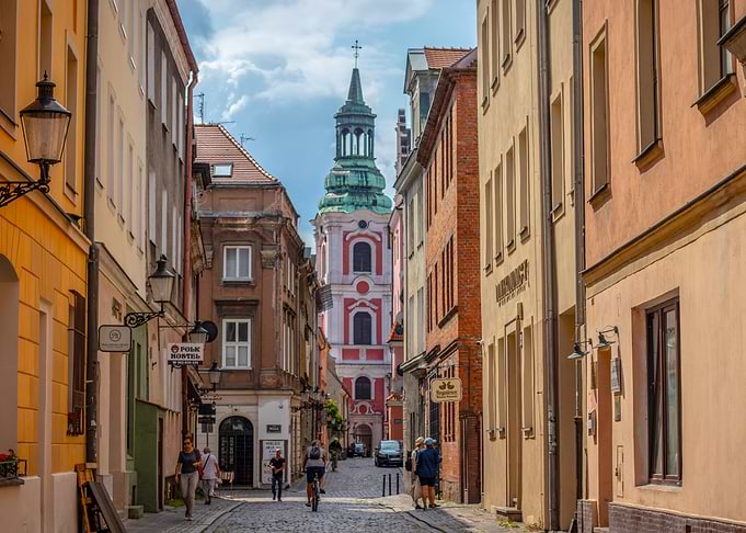 The Basilica of Our Lady of Perpetual Help in Poznań Fara .Old City Poznan