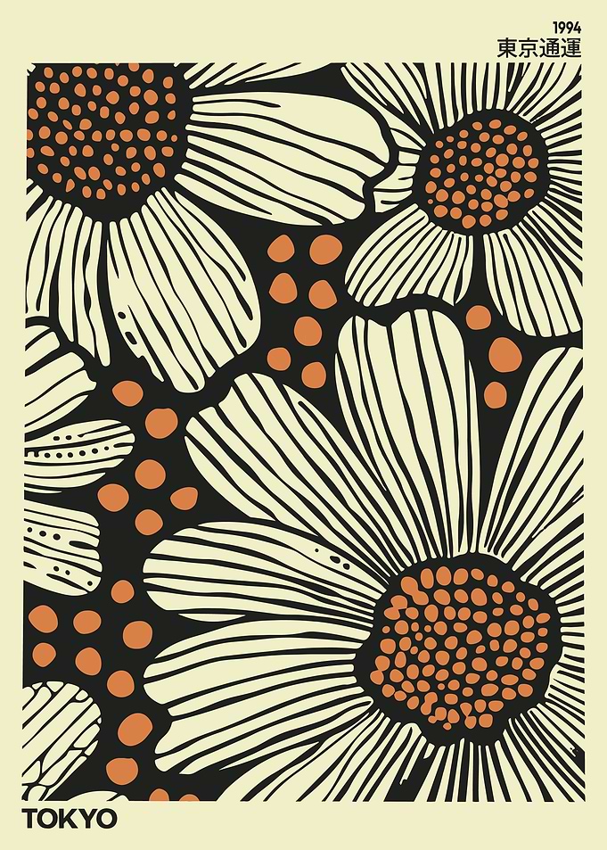 Tokyo Flower Print