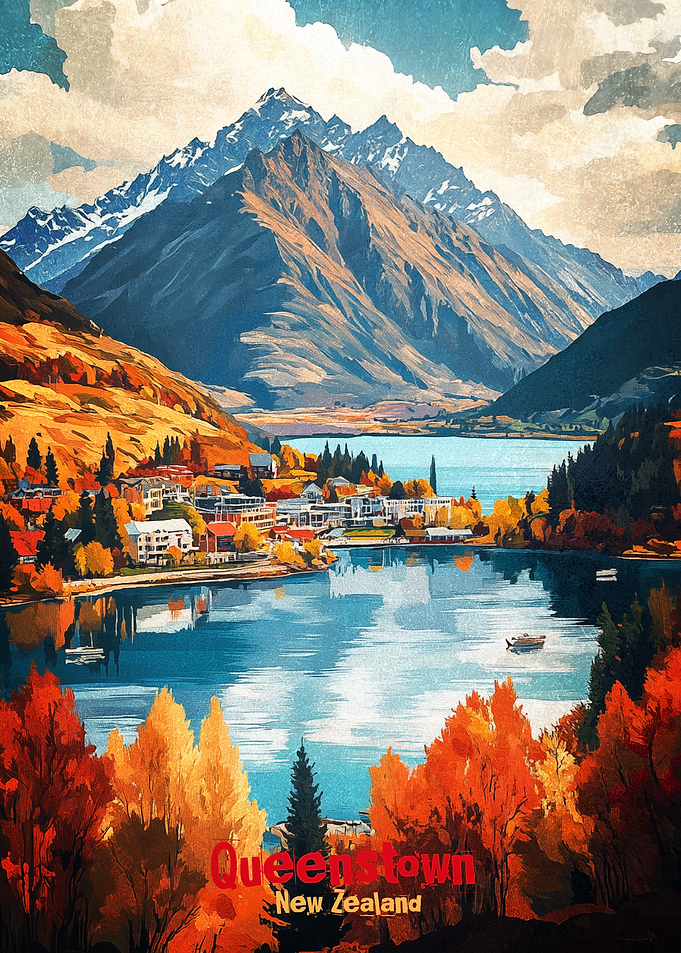 Queenstown Art Poster